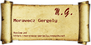 Moravecz Gergely névjegykártya