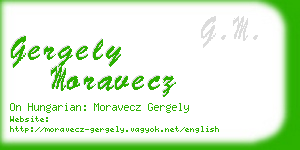 gergely moravecz business card